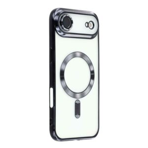 Coque iPhone Air transparente chromé noir compatible MagSafe
