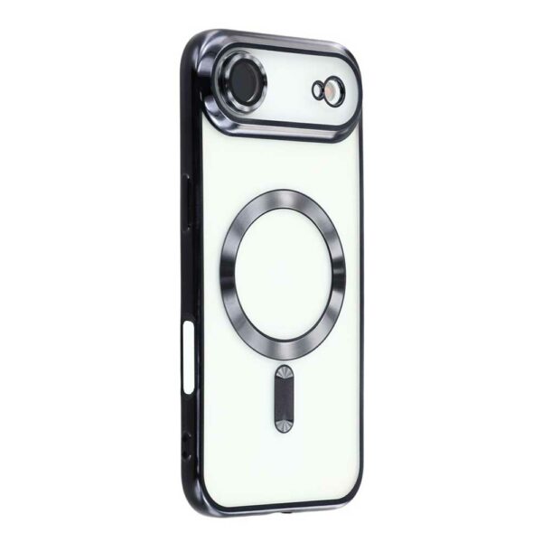 Coque iPhone Air transparente chromé noir compatible MagSafe