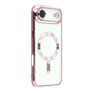 Coque iPhone Air transparente chromé rose compatible MagSafe