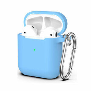 Coque AirPods 2 silicone bleu ciel