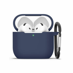 Coque AirPods 4 silicone bleu