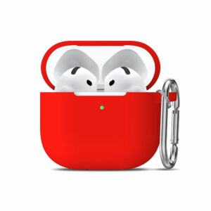 Coque AirPods 4 silicone rouge