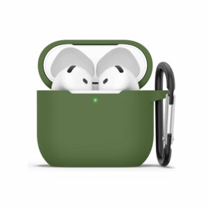 Coque AirPods 4 silicone vert