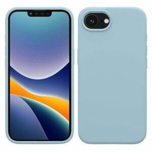 Coque iPhone 17e silicone bleu clair