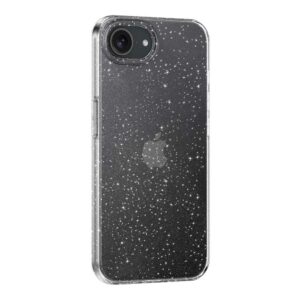 Coque iPhone 17e transparente noire paillettes