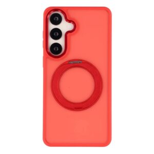 Coque Samsung Galaxy S25 Renforcée Anneau Rouge