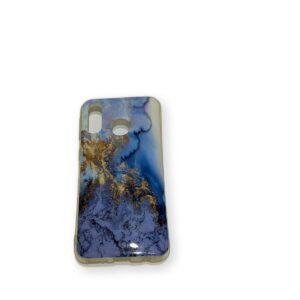 Coque Samsung Galaxy A20E Bleu et or Flapcase