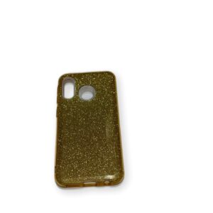 Coque Samsung Galaxy A20E Or pailleté Flapcase