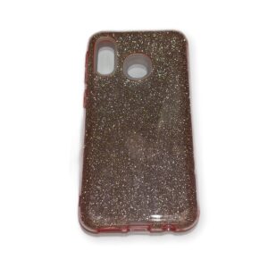 Coque Samsung Galaxy A20E Rose nacré pailleté Flapcase