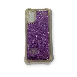 Coque Samsung Galaxy A41 Violet pailleté Flapcase