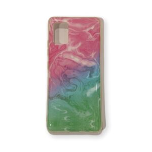 Coque Samsung Galaxy A51 Rose et vert Flapcase