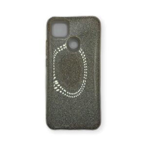 Coque Xiaomi Redmi 10A Gris pailleté Flapcase